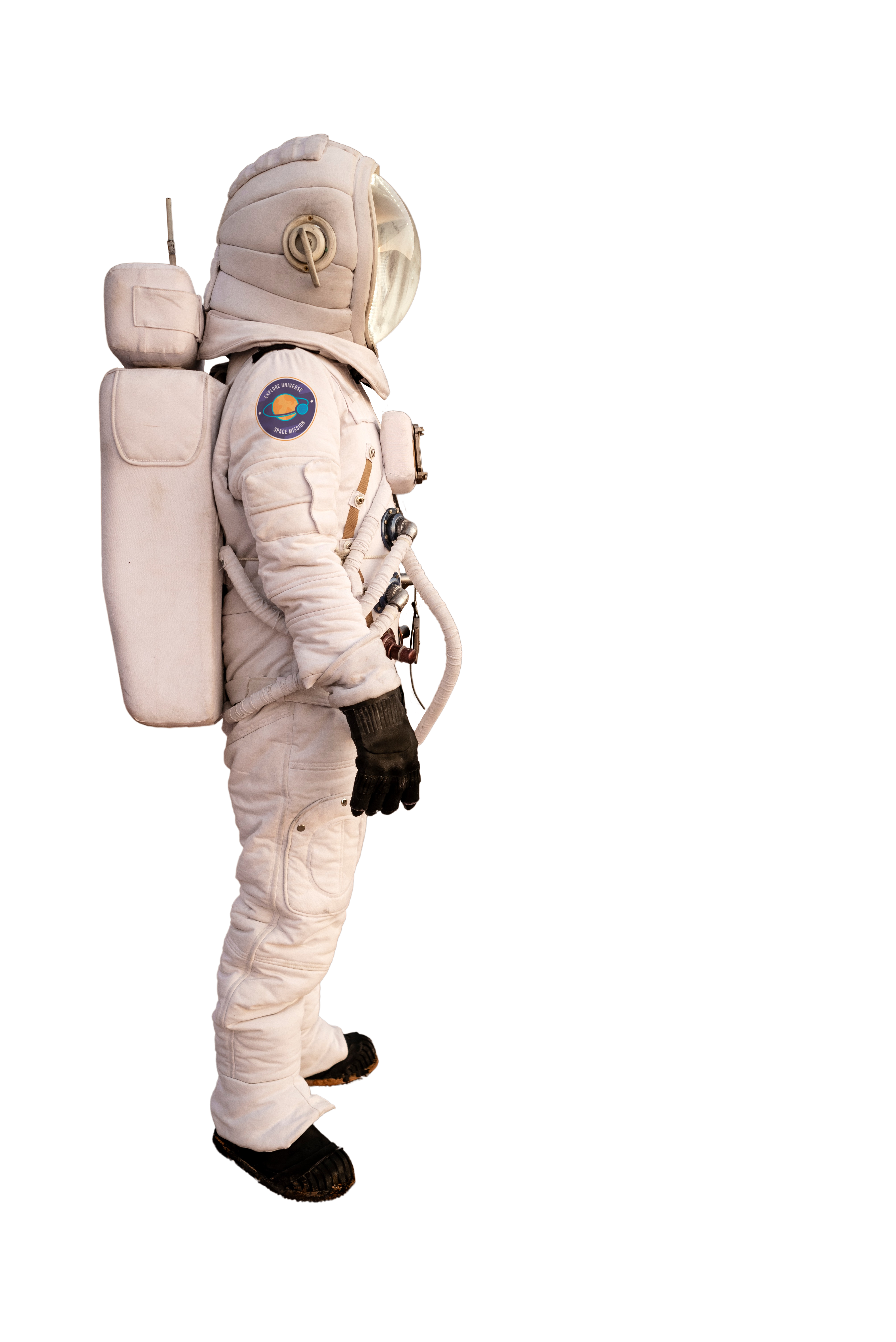 Astronauta mirando hacia la derecha
